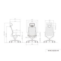 【車上渡し】アール・エフ・ヤマカワ アリア ライト チェア ヘッドレスト付 コーラルレッド 1脚（直送品）