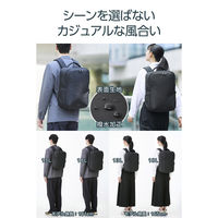 リュック 18L 衝撃吸収 15.6インチPC対応 小物整理ポケット付 撥水 ブラック ZSB-BP02P15BK エレコム 1個（直送品）