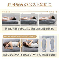 万方商事 快眠U字型まくら スカイブルー a3597230 1個（直送品）