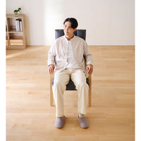 【軒先渡し】アイリスオーヤマ ウッドアームチェアWACR-L Ｌサイズ ダークグレー 1台（直送品）