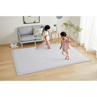 アイリスオーヤマ はがして洗える Ｈａｇａｓｈラグセット 杢キルト 幅1850×奥行2400mm グレー HAGSM25-1824 1セット（直送品）