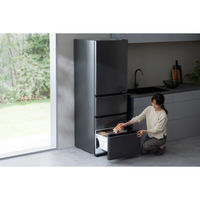 アイリスオーヤマ 冷凍冷蔵庫 370L 自動製氷機能付 IRSN-I37A-B ブラック 1台（直送品）