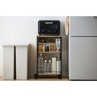 アイリスオーヤマ 目隠しワゴン 幅323×奥行396×高さ680ｍｍ ナチュラル/ブラック 1台（直送品）