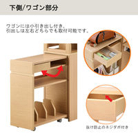 【軒先渡し】コイズミファニテック Fit-in Desk スライドシェルフ 幅365×奥行600×高さ1460mm ウォルナット 1台（直送品）