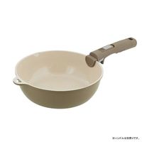 深型フライパン 24cm IH・ガス火対応 SONOMA グレージュ LV-0362 1個 食洗機・オーブン対応 LIV PLUS