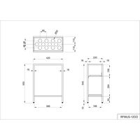 【車上渡し】アール・エフ・ヤマカワ ミーツ 傘立て 12本用 幅420×奥行220×高さ550ｍｍ ウォルナット 1台（直送品）