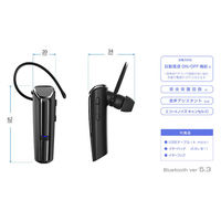 カシムラ ワイヤレスイヤホンマイク スタミナ&大音量 BL-128 1個（直送品）