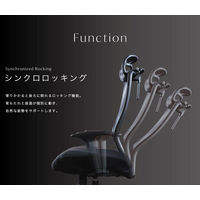 Netforce シースルーチェア オフィスチェア 肘付き アルミ脚 ブラックフレーム×座面ネモフィラブルー 1脚（直送品）