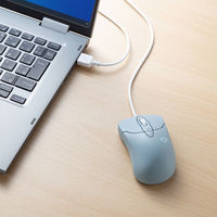 サンワサプライ 静音有線ブルーLEDマウス イオプラス(スカイブルー) MA-IPYBS301BL 1個