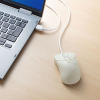 有線マウス　静音　3ボタン　小型サイズ　ブルーLED　MA-IPYBS301IV　サンワサプライ　1個（直送品）