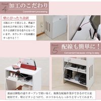 ナサ流通企画 ルーター収納キャビネット 幅455×奥行300×高さ875mm ホワイト/ホワイト fy-0086 1台（直送品）