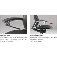 オカムラ レジェンダ EXハイバック オープン肘 デコレーティブステッチ&パーフォレーション ブラック/ブラック CR37FR P676 1脚（直送品）