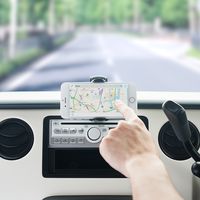 サンワダイレクト 車載ホルダー（iPhone XS/XS Max・Androidスマートフォン対応・ダッシュボード取付・ゲル吸盤） 1個（直送品）