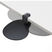 サンワダイレクト マウステーブル（360度回転・クランプ式・硬質プラスチックマウスパッド・ブラック） 200-MPD021BK 1個（直送品）