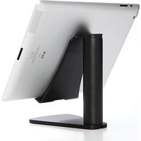サンワダイレクト iPad・タブレットPCアルミスタンド（縦置・横置き対応・ブラック） 200-STN005BK 1個（直送品）