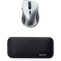 サンワダイレクト リストレスト(マウス用・手首・腱鞘炎防止・疲労軽減・クッション・幅16.5cm) 200-TOK014BK 1個（直送品）