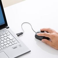 サンワダイレクト microUSBマウス（ケーブル巻取り・Android・Mac対応・スマホ・タブレット対応・USB変換アダプタ付き） 1個（直送品）