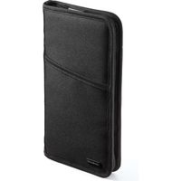 サンワダイレクト パスポートケース（トラベルオーガナイザー・13ポケット・航空券対応・Lサイズ・ブラック） 200-BAGIN002BK 1個（直送品）