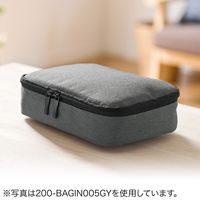 サンワダイレクト トラベルポーチ（PC周辺収納ポーチ・充電器ポーチ・ブラック） 200-BAGIN005BK 1個（直送品）