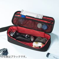 サンワダイレクト ガジェットポーチ（ACアダプタ収納ケース・モバイルバッテリーケース・縦長・キャリングケース・グレー） 1個（直送品）