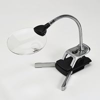 サンワダイレクト LEDライト付き拡大鏡(クリップ対応) 400-CAM019 1個（直送品）