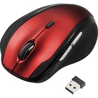 サンワダイレクト 静音マウス(ワイヤレス・エルゴノミクス・人間工学・中型・5ボタン・DPI切替・レッド) 400-MA110R 1個（直送品）