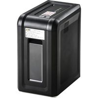 サンワダイレクト 電動シュレッダー（家庭用・オフィス用・マイクロカット・8枚同時細断・連続15分使用・ダストボックスLED・カード細断） 1個（直送品）