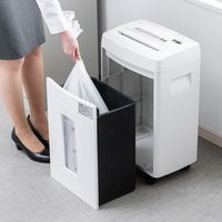 サンワダイレクト 電動シュレッダー（マイクロカット・極小カット・1×2mm・4枚同時細断・連続15分・ホッチキス対応） 400-PSD053 1個（直送品）