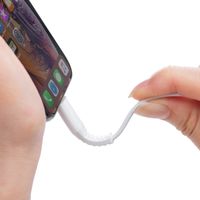 サンワダイレクト ライトニングケーブル（Apple MFi認証品・フラットケーブル・充電・同期・Lightning・2m・ホワイト） 1本（直送品）