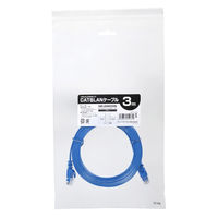 サンワダイレクト Cat6 フラットLANケーブル 3m （カテゴリー6・より線・ストレート・ブルー） 500-LAN6FL03BL 1本（直送品）