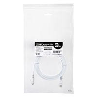 サンワダイレクト Cat6 フラットLANケーブル 3m （カテゴリー6・より線・ストレート・ホワイト） 500-LAN6FL03W 1本（直送品）