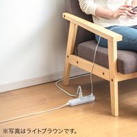 サンワダイレクト 電源タップ（USB充電・最大3.9A・おしゃれコード採用・ファブリック こたつコード使用・1m・ダークブルー） 1個（直送品）