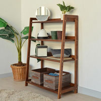 B.Bファニシング ビート ガラストップウッドラック 4段 幅650×奥行300×高さ910mm ホワイト ONOR-0033WHT 1台（直送品）