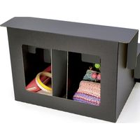 ササガワ 紙製組立式3段かざり棚 BIG ブラック 44-5861 1台袋入