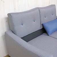 後藤家具物産 ソファ 2人掛け 背もたれ2段階調節 幅1250mm グレーSO-UP-GY 1台（直送品）