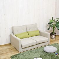 後藤家具物産 ソファ 2人掛け 背もたれ2段階調節 幅1250mm ベージュSO-UP-BE 1台（直送品）