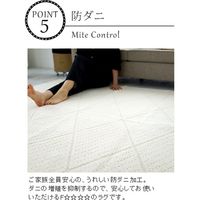 スミノエ コルネ 洗える ラグ ツイル 1300×1900mm ホワイト 4549781221922 1枚（直送品）