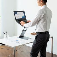 サンワサプライ ノートパソコンスタンド スタンディング対応 アルミ製 CR-39 1台（直送品）