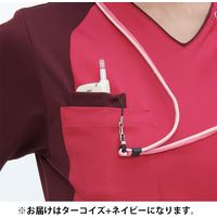 ナガイレーベン 男女兼用スクラブ ターコイズ+ネイビー BL RT-5407 1枚　スクラブ