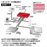 サンワサプライ 長距離伝送・ギガビット対応PoEスイッチングハブ 8ポート PoE+対応 LAN-GIGAPOE81（直送品）