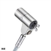 サンワサプライ nanoスロット対応セキュリティワイヤー・シリンダ錠 Nano Saver対応 SLE-38S 1個（直送品）