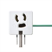 サンワサプライ 温度ヒューズ内蔵アダプタ ホワイト TAP-AD9W 1個