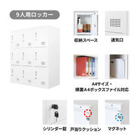 Netforce ファシル シューズロッカー 6人用+9人用セット 幅900×奥行400×高さ2100mm 1セット（2点入）（直送品）