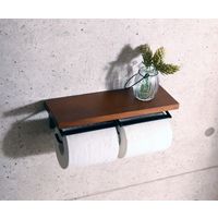 【アウトレット】【軒先渡し】【アウトレット】ヤマソロ シグノ スチールトイレットペーパーホルダー ブラウン 41-029 1個（直送品）