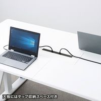 サンワサプライ 電動昇降ミーティングデスク ハイ 幅1800×奥行1200×高さ623～1273mm ホワイト ERD-MTGN180120W 1台（直送品）