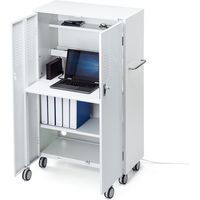 サンワサプライ テレワーク向けカートデスク 省スペース シリンダー錠 幅802×奥行728×高さ1250mm ホワイト RAC-TW01 1個（直送品）