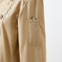 住商モンブラン コックコート 男女兼用 長袖 ベージュ×ブラウン BW6501-7_LL（直送品）