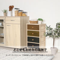 不二貿易 シンクエ2 カラフルチェスト 4段 桐製 幅400×奥行300×高さ670mm 39624 1台（直送品）