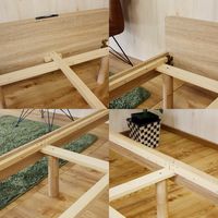 後藤家具物産 スノコベッド 棚付き 継脚タイプ 高さ3段階調整 幅970×奥行2050×高さ550mm ナチュラル BF-CL 1台（直送品）