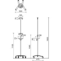 【設置込】コクヨ 点滴スタンド HP-TS10NN 1脚（直送品）